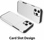 ZIYE for iPhone 16 Pro Max Wallet Case with Card Holder, Anti-Scratch Dual Layer Hidden Pocket Case, Shockproof Cover Compatible with iPhone 16 Pro Max 5G-White - Image 3