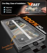 EZ-GLAZ-4 Pack for iPhone 14 Pro Screen Protector[6.1"] 9H+ Hardness 12FT Military Grade Shatterproof Long Durable Tempered Glass Film with Flawless Fit Box, HD Clear, Scratch Resistant - Image 3