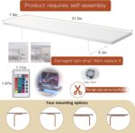 Monitor Stand Riser,Wood & Acrylic Computer Monitor Stand with LED Light,Desk Accessories Desktop Organizer Stand for Computer,Laptop,Printer,PC & TV Screen Riser - Image 3
