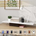 Monitor Stand Riser,Wood & Acrylic Computer Monitor Stand with LED Light,Desk Accessories Desktop Organizer Stand for Computer,Laptop,Printer,PC & TV Screen Riser - Image 4
