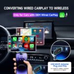 CarlinKit Wireless CarPlay Adapter 2025 with OEM Wired CarPlay, Plug & Play/Auto-Connect/for USB-A & Type-C Dual Port Cars, Support Online Upgrade Wireless Dongle - Image 3