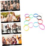 STOBOK 4sets High Elasticity Sports Wristbands Fashionable Silicone Bracelets for Music Festivals 12pcs*4 - Image 5