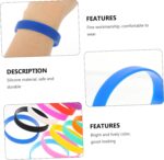 STOBOK 4sets High Elasticity Sports Wristbands Fashionable Silicone Bracelets for Music Festivals 12pcs*4 - Image 6