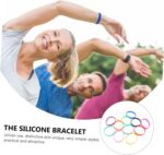 STOBOK 4sets High Elasticity Sports Wristbands Fashionable Silicone Bracelets for Music Festivals 12pcs*4 - Image 7