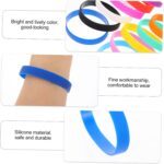 STOBOK 4sets High Elasticity Sports Wristbands Fashionable Silicone Bracelets for Music Festivals 12pcs*4 - Image 8