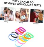 STOBOK 4sets High Elasticity Sports Wristbands Fashionable Silicone Bracelets for Music Festivals 12pcs*4 - Image 10
