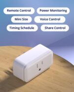 SONOFF S40 WiFi Smart Plug with Energy Monitoring, 15A Smart Outlet Socket ETL Certified, Work with Alexa & Google Home, IFTTT Supporting, 2.4 Ghz WiFi Only (4-Pack) - Image 3