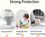 Premium Polyester Sofa Arm Cover, Scratch Resistant Protector Covers,Elastic Armrest Covers for Square/Curved/Sloping Couch Armrests, 2Pcs - Image 4
