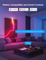 Govee RGBIC Neon Lights, LED Smart Neon Rope Light 2 Works with Matter, Alexa, Google Assistant, Custom DIY Neon Strip Lights for Bedroom and Wall Decor, Softer Material, 16.4ft, White - Image 6