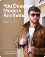 Claasico MagSafe Wallet for Men | RFID Blocking Slim Leather Card Holder with Pop-Up Mechanism | Ultra-Thin, Magnetic Design, Front Pocket Wallet, Compatible with MagSafe iPhone Models - Image 4