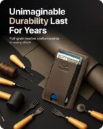 Claasico MagSafe Wallet for Men | RFID Blocking Slim Leather Card Holder with Pop-Up Mechanism | Ultra-Thin, Magnetic Design, Front Pocket Wallet, Compatible with MagSafe iPhone Models - Image 8