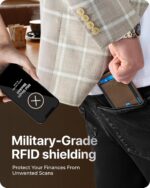 Claasico MagSafe Wallet for Men | RFID Blocking Slim Leather Card Holder with Pop-Up Mechanism | Ultra-Thin, Magnetic Design, Front Pocket Wallet, Compatible with MagSafe iPhone Models - Image 9