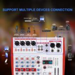 MW-6 6 Channel Professional DJ Audio Mixer, Portable Controller Mixer with DSP 99 Preset Effects for Live Streaming, Podcasting, Family Party (mw-6 white) - Image 3