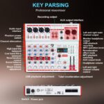 MW-6 6 Channel Professional DJ Audio Mixer, Portable Controller Mixer with DSP 99 Preset Effects for Live Streaming, Podcasting, Family Party (mw-6 white) - Image 4