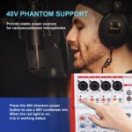 MW-6 6 Channel Professional DJ Audio Mixer, Portable Controller Mixer with DSP 99 Preset Effects for Live Streaming, Podcasting, Family Party (mw-6 white) - Image 8