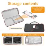 RLSOCO Hard Case for Aula F75 Pro/8Bitdo Retro Mechanical Keyboard/Logitech G PRO X TKL Rapid/ASUS ROG Azoth Gaming Keyboard and More (Max Size: 36.8cm x 15cm x 4cm) - Image 5