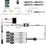 8Pods Segmented Metal RGB LED Rock Lights, Waterproof Aluminum Multi Color Neon Underglow Kit with APP RF Remote Control, 12V Fender Lights for Trucks Trailer Off Road ATV UTV SUV - Image 3