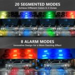 8Pods Segmented Metal RGB LED Rock Lights, Waterproof Aluminum Multi Color Neon Underglow Kit with APP RF Remote Control, 12V Fender Lights for Trucks Trailer Off Road ATV UTV SUV - Image 5