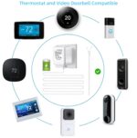 24V Doorbell Transformer Compatible with Nest Honeywell Ecobee Sensis All Models of Ring Doorbells Thermostats Power Adapter (33FT White, 12.0, Watts) - Image 3