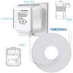 24V Doorbell Transformer Compatible with Nest Honeywell Ecobee Sensis All Models of Ring Doorbells Thermostats Power Adapter (33FT White, 12.0, Watts) - Image 8
