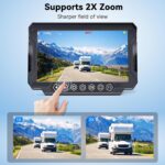 RV Backup Camera Wireless 7-inch for Furrion: Touchkey 4-Channel with Recording 1080P HD RV Rear View Camera Night Vision Waterproof Easy Install for Trailers, Boats, Fifth Wheels - Image 5