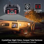RV Backup Camera Wireless 7-inch for Furrion: Touchkey 4-Channel with Recording 1080P HD RV Rear View Camera Night Vision Waterproof Easy Install for Trailers, Boats, Fifth Wheels - Image 7