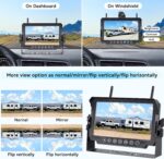 RV Backup Camera Wireless 7-inch for Furrion: Touchkey 4-Channel with Recording 1080P HD RV Rear View Camera Night Vision Waterproof Easy Install for Trailers, Boats, Fifth Wheels - Image 9