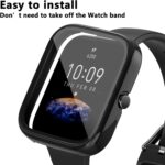 Screen Protector for Amazfit Bip 3/Bip 3 Pro Smartwatch, 4-Pack Hard PC Bumper Full Face Cover Protective Case Accessories for Amazfit Bip 3/Bip 3 Pro Men Women - Image 3