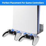 PS5 Wall Mount Aluminum Alloy Compatible with All PS5 Generations Holds Two Controllers Unimpeded Heat Dissipation Ps5 Accessories Universal for Living Room and Bedroom (Silver) - Image 5