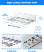 PS5 Wall Mount Aluminum Alloy Compatible with All PS5 Generations Holds Two Controllers Unimpeded Heat Dissipation Ps5 Accessories Universal for Living Room and Bedroom (Silver) - Image 6