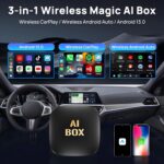 Wireless CarPlay Adapter, 2025 Upgrade with Netflix/YouTube/TF Card Plug & Play Dongle | Wireless Adapter for iPhone & Android Auto | Supports CarPlay for Cars | Dual System, 5G WiFi, Easy Setup 2+32G - Image 4