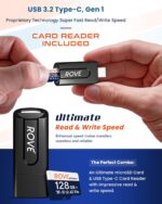 ROVE Ultimate Micro SD Card microSDXC 128GB Memory Card with USB 3.2 Type C Card Reader 170MB/s C10, U3, V30, 4K, A2 for Dash Cam, Android Smart Phones, Tablets, Games - Image 4