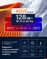 ROVE Ultimate Micro SD Card microSDXC 128GB Memory Card with USB 3.2 Type C Card Reader 170MB/s C10, U3, V30, 4K, A2 for Dash Cam, Android Smart Phones, Tablets, Games - Image 5