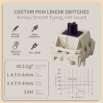 K75 Lite Wireless Mechanical Keyboard, 75% Gasket Mount RGB Gaming Keyboard w/ 3-Mode Knob BT 5.0/2.4G/USB-C Wired, Hot Swappable, 5-Layer Padding & Creamy Linear Switches, Compact 82 Keys - Image 8