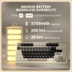 K75 Lite Wireless Mechanical Keyboard, 75% Gasket Mount RGB Gaming Keyboard w/ 3-Mode Knob BT 5.0/2.4G/USB-C Wired, Hot Swappable, 5-Layer Padding & Creamy Linear Switches, Compact 82 Keys - Image 9