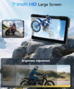7Inch Motorcycle Carplay Screen, Wireless CarPlay & Android Auto with Design Mount Waterproof Touchscreen Supports GPS Navigation/Bluetooth Transmission/EQ - Image 7