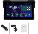7Inch Motorcycle Carplay Screen, Wireless CarPlay & Android Auto with Design Mount Waterproof Touchscreen Supports GPS Navigation/Bluetooth Transmission/EQ - Image 8