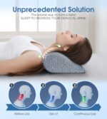 Cervical Neck Pillows for Pain Relief Sleeping, High-Density Memory Foam Pillow Neck for Bolster Support and Shoulder Relaxer, Decompression Devices Orthopedic Roll Pillow for Bed Office - Image 3