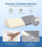 Cervical Neck Pillows for Pain Relief Sleeping, High-Density Memory Foam Pillow Neck for Bolster Support and Shoulder Relaxer, Decompression Devices Orthopedic Roll Pillow for Bed Office - Image 6