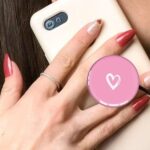 3pcs Self-Adhesive Replacement Cellphone Decorative Patch Compatible with Socket Grip, Stick Patches for Phone Sockets Swappable Top - Pink Black White Heart - Image 5