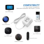 UL Certified Thermostat C Wire 24V Transformer, White Adapter Compatible with Honeywell, Nest, Emerson, Ecobee, Wyze Thermostat and Most Doorbells (26FT Power Cable) - Image 3