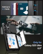 for Samsung Galaxy S25 Ultra Case Wallet, Built-in Stand & Card Holder & Camera Cover, Full Body Protective Rugged Multifunctional Wallet Kickstand Phone Cover Case for S25 Ultra 2025, Black - Image 4