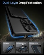 for Samsung Galaxy S25 Ultra Case Wallet, Built-in Stand & Card Holder & Camera Cover, Full Body Protective Rugged Multifunctional Wallet Kickstand Phone Cover Case for S25 Ultra 2025, Black - Image 6