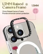 for iPhone 15 Pro Case for Women - Girls Kawaii Design Compatible with Magsafe Magnetic Ring Holder Stand Flowers Plants Phone Covers Aesthetic Girly TPU Funda for 15 Pro - Image 4