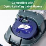 18-Pack 91331 Plastic Label Tape Replacement for DYMO Label Maker Refill 91331 Black on White Tape for Letra Tag Label Maker S0721660 LT100H LT100T QX50 Printer, 12mm x 4m, 1/2" x 13' - Image 4