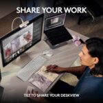 Logitech MX Brio, Multiple Resolutions, Dual Noise Reducing Mics, Show Mode, USB-C, Webcam Cover, Works with Microsoft Teams, Zoom, Google Meet - Pale Grey, - Image 6