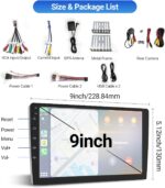 9" Wireless Double Din Car Stereo, Car Radio with Apple Carplay & Android Auto, Bluetooth 5.4, Backup Camera, Touchscreen Radio with Voice Control, Mirror Link, WiFi-6, FM/AM/RDS - Image 6