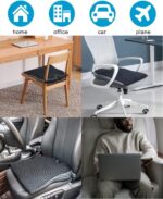 Car Wedge Seat Cushion for Car and Truck Seat Office Chair Wheelchair - Memory Foam Seat Pad for Sciatica Tailbone Pain Relief - Image 5