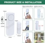 Door Window Alarm, 90DB Door Alarms for Kids Safety, Door Window Burglar Alarm, Window Pool Alarms for Home, Apartments, Offices, Hotel Rooms (10 Pack) - Image 5