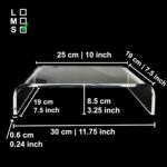 AMT 2 Pack Acrylic Laptop Monitor Stand & Computer Riser with Cat Keyboard Protector, Space-Saving Design, Extra Storage, Clear Shelf - Ideal for Monitors, Laptops, Printers, Desktop Decor - Image 8